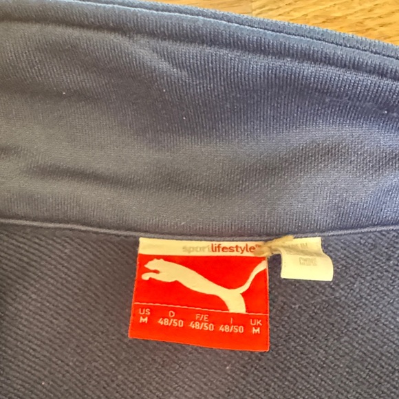 Puma Men's Performance Jacket in Navy and Orange - Picture 2 of 5